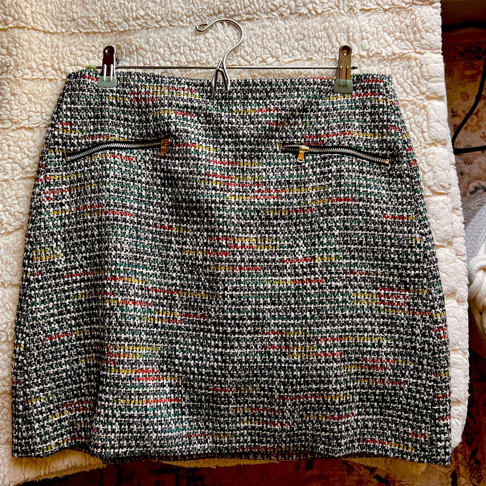 Multicolor Tweed Skirt